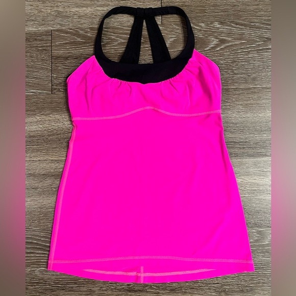 Lululemon Scoop Me Up Tank II in Raspberry Glo Light / Black Size 4 - Picture 5 of 6